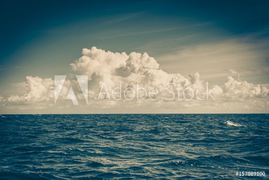 Picture of Beautiful seascape evening sea horizon and sky